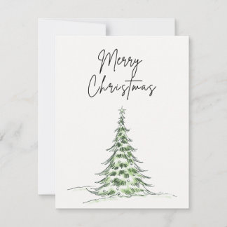 Weihnachtskarte "Frohe Weihnachten" - Baum Feiertagskarte