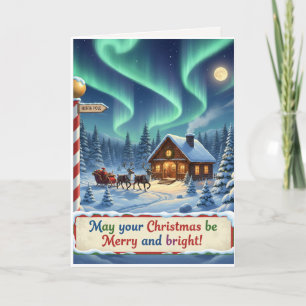 Weihnachtskarte - Fröhliches und helles Herz Karte
