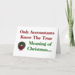 Weihnachtskarte Funny Accounting Puff Feiertagskarte
