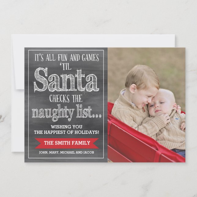 Weihnachtskarte Funny, Holiday Foto Card Feiertagskarte (Vorderseite)