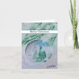 Weihnachtskarte für Aquarellen Dankeskarte