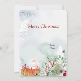 Weihnachtskarte für Aquarellen Save The Date