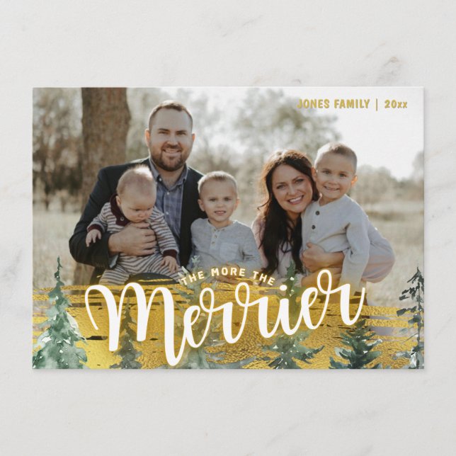 Weihnachtskarte für Baby-Ankündigung Begleitkarte (Vorderseite)