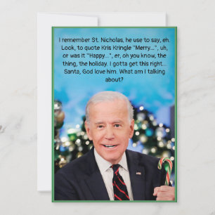 Weihnachtskarte für Biden Feiertagskarte