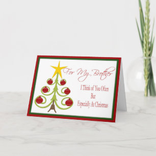 Weihnachtskarte für Bruder Feiertagskarte