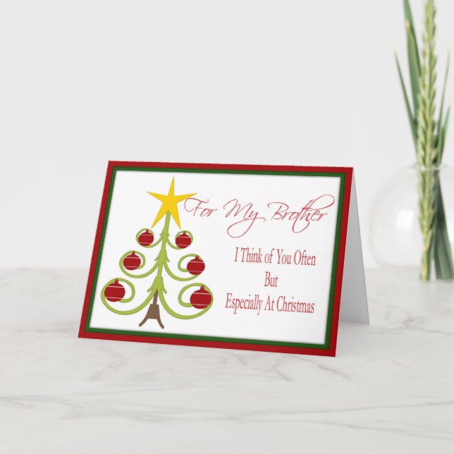 Weihnachtskarte für Bruder Feiertagskarte (Vorderseite)