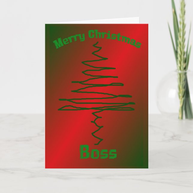 Weihnachtskarte für Chef Feiertagskarte (Vorderseite)