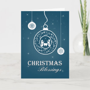 Weihnachtskarte für christliche Ornamente Feiertagskarte