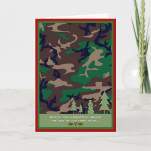 Weihnachtskarte für das Militär - Du bist vielleic Feiertagskarte