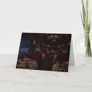 Weihnachtskarte für das Schneefenster-Speisesaal Feiertagskarte