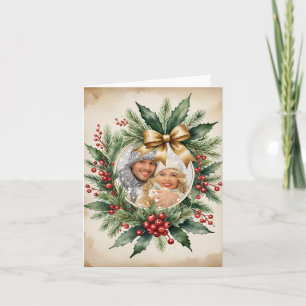 Weihnachtskarte für das Vintage Foto Karte