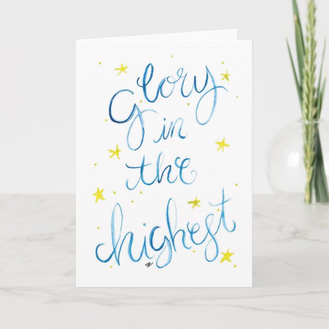 Weihnachtskarte für den Aquarell Dankeskarte (Vorderseite)