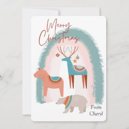 Weihnachtskarte für den Aquarellurlaub Save The Date