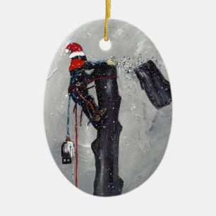 Weihnachtskarte für den arabischen Baumchirurgen Keramik Ornament