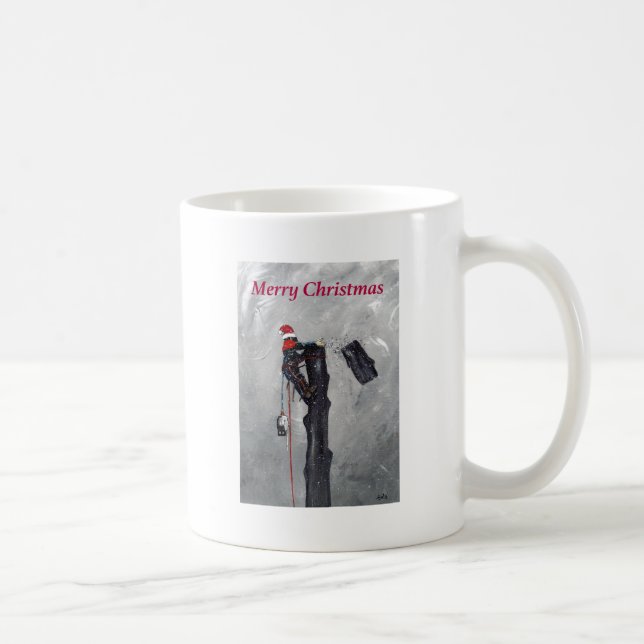 Weihnachtskarte für den arabischen Baumchirurgen Tasse (Rechts)