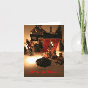 Weihnachtskarte für den Baum des Weihnachtsmanns Feiertagskarte