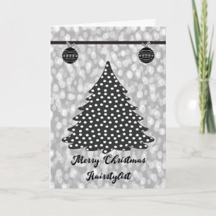 Weihnachtskarte für den Friseursalon Karte