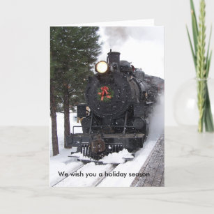 Weihnachtskarte für den Güterzug Feiertagskarte