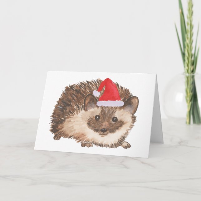 Weihnachtskarte für den Igel Feiertagskarte (Vorderseite)
