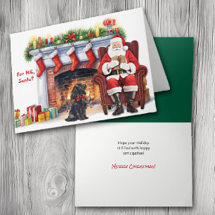 Weihnachtskarte für den schwarzen Cocker Spanierin Feiertagskarte