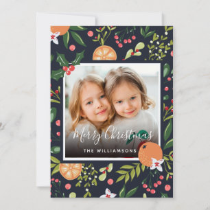 Weihnachtskarte für den Urlaub im Grünen und im Ci Feiertagskarte