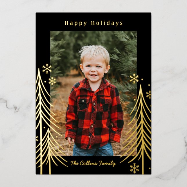 Weihnachtskarte für den Wintergarten Folien Feiertagskarte (Vorderseite)