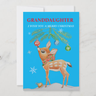 Weihnachtskarte für die Enkelin Feiertagskarte