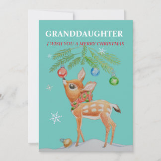 Weihnachtskarte für die Enkelin Feiertagskarte