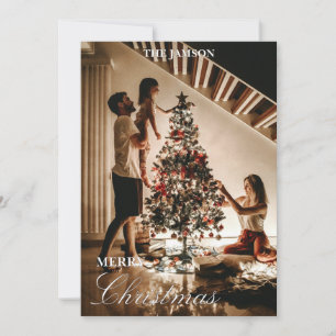Weihnachtskarte für die moderne Familie Einladung