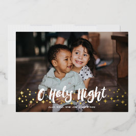 Weihnachtskarte für die Nacht Folien Feiertagskarte