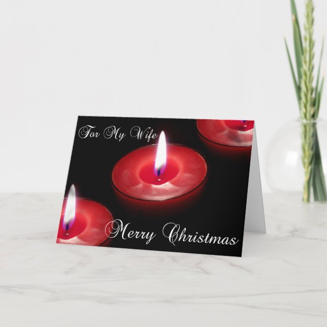 Weihnachtskarte für Ehefrau Feiertagskarte (Vorderseite)