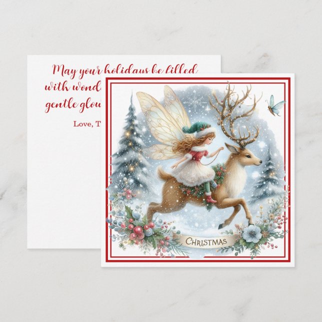 Weihnachtskarte für eine fantastische Weihnachtsfa (Vorne/Hinten)