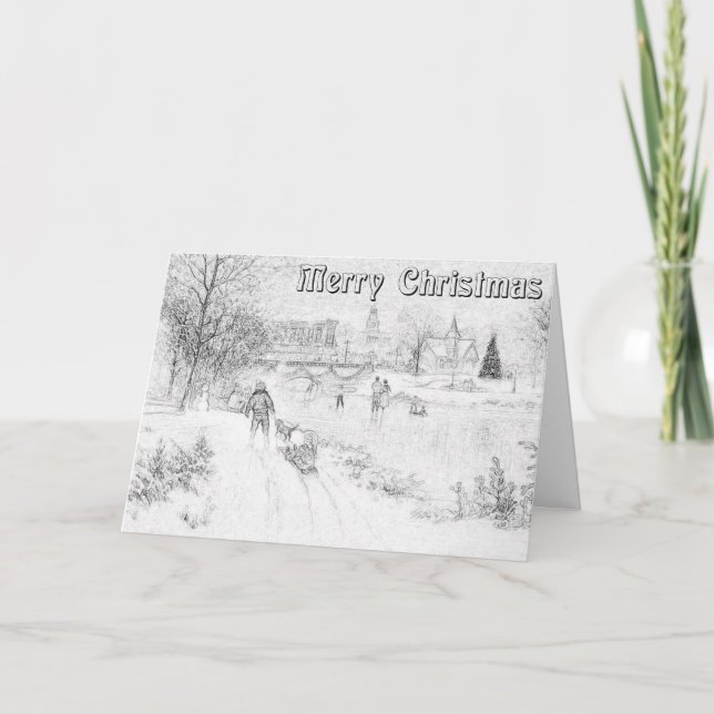 Weihnachtskarte für Erwachsene Feiertagskarte (Vorderseite)