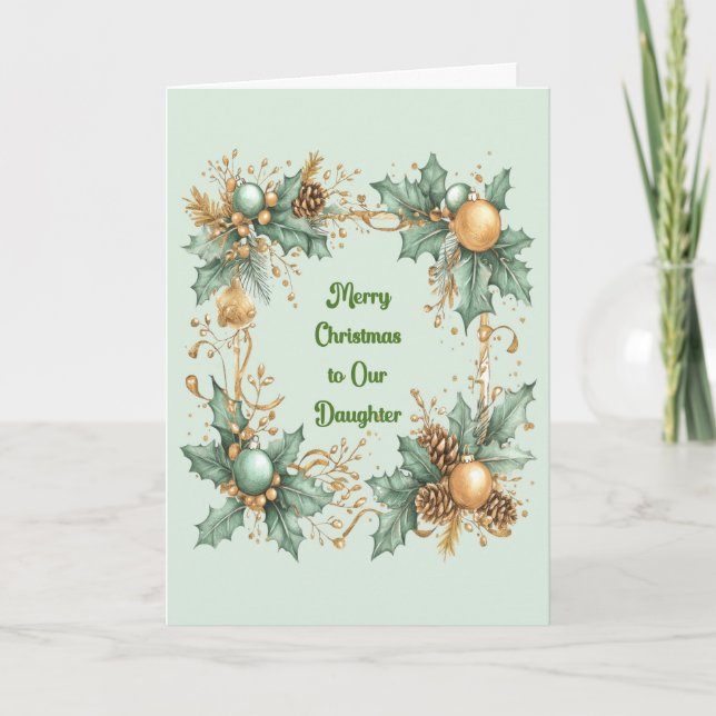Weihnachtskarte für erwachsene Tochter Karte (Vorderseite)