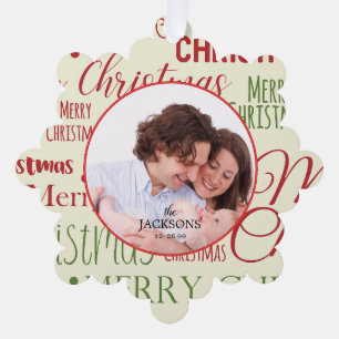 Weihnachtskarte für Familienpapier Ornament Karte