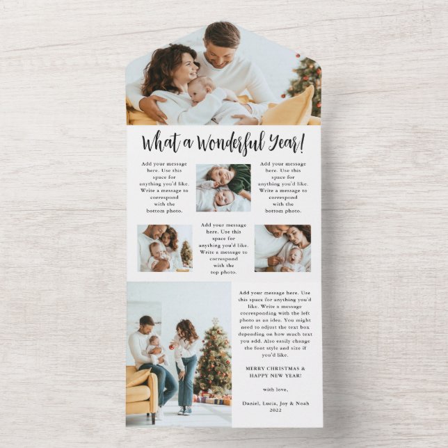 Weihnachtskarte für FotoCollage All In One Einladung (Innen Boden)