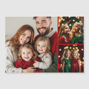 Weihnachtskarte für Fotovorlage für die Familie Magnetkarte