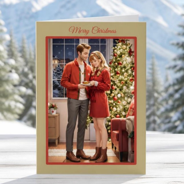 Weihnachtskarte für Frischvermählte Feiertagskarte (Von Creator hochgeladen)