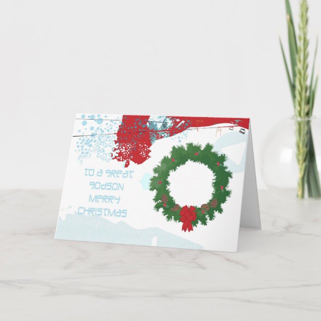 Weihnachtskarte für Godson Feiertagskarte (Vorderseite)