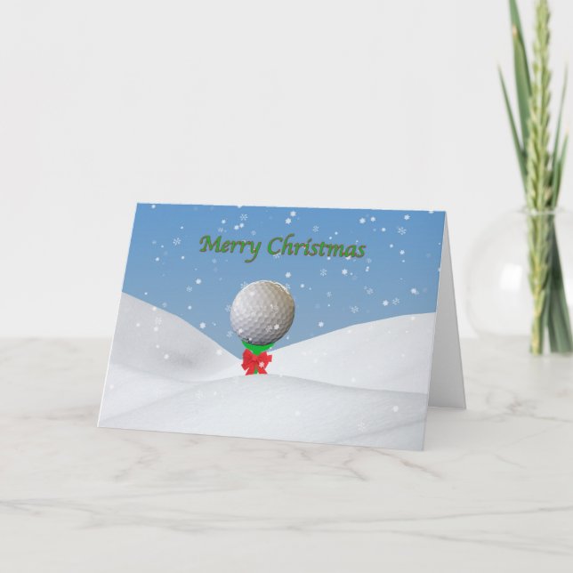 Weihnachtskarte für Golfer Feiertagskarte (Vorderseite)