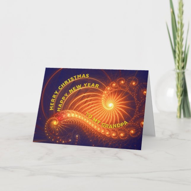 Weihnachtskarte für Großvater, Feiertagskarte (Vorderseite)
