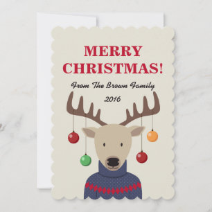 Weihnachtskarte für Hirsche Feiertagskarte