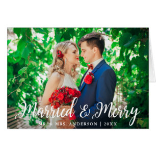 Weihnachtskarte für Hochzeiten Verheiratet & Merry