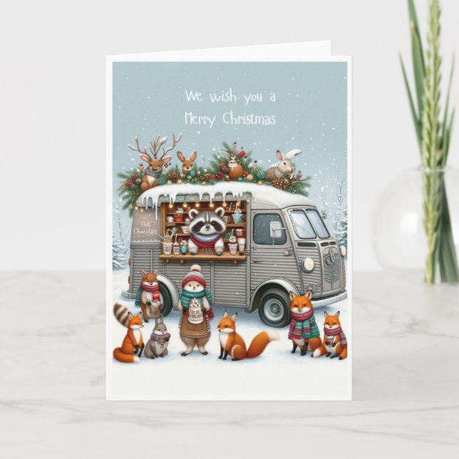 Weihnachtskarte für Holz Einladung (Vorderseite)