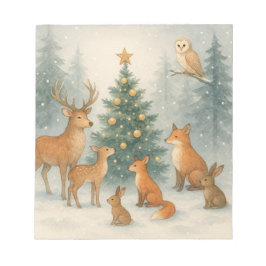 Weihnachtskarte für Holz Notizblock