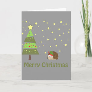 Weihnachtskarte für Igel Feiertagskarte