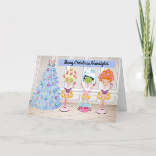 Weihnachtskarte für Ihren Friseur Feiertagskarte