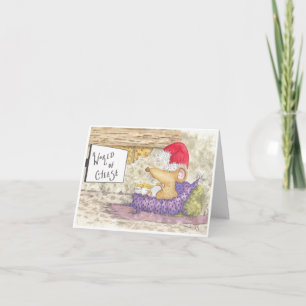 Weihnachtskarte für Käse und Maus Karte
