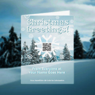 Weihnachtskarte für kleine Unternehmen - QR-Code Karte
