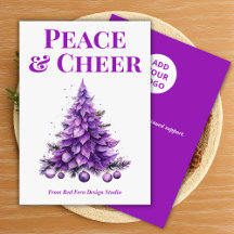 Weihnachtskarte für Kunden mit Frieden und Freude